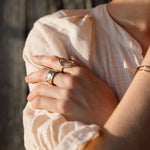 Hana Hammered Ring - 925 Silver-Rings-The Songbird Collection