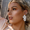 Hibiscus Flower Drop Earrings - 13 COLORS!-Earrings-The Songbird Collection