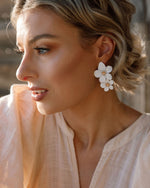 Hibiscus Flower Drop Earrings - 13 COLORS!-Earrings-The Songbird Collection