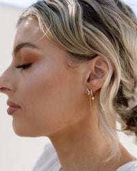 Ava Chain Link Huggie Earring-Earrings-The Songbird Collection