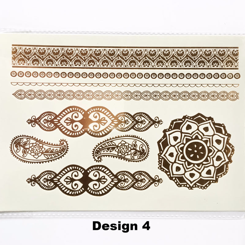 Metallic Temporary Tattoos - 6 Designs LOW STOCK! - The Songbird Collection 