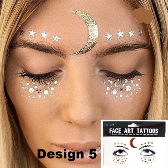 Metallic Face Temporary Tattoo Jewels - 11 Designs LOW STOCK!! - The Songbird Collection 