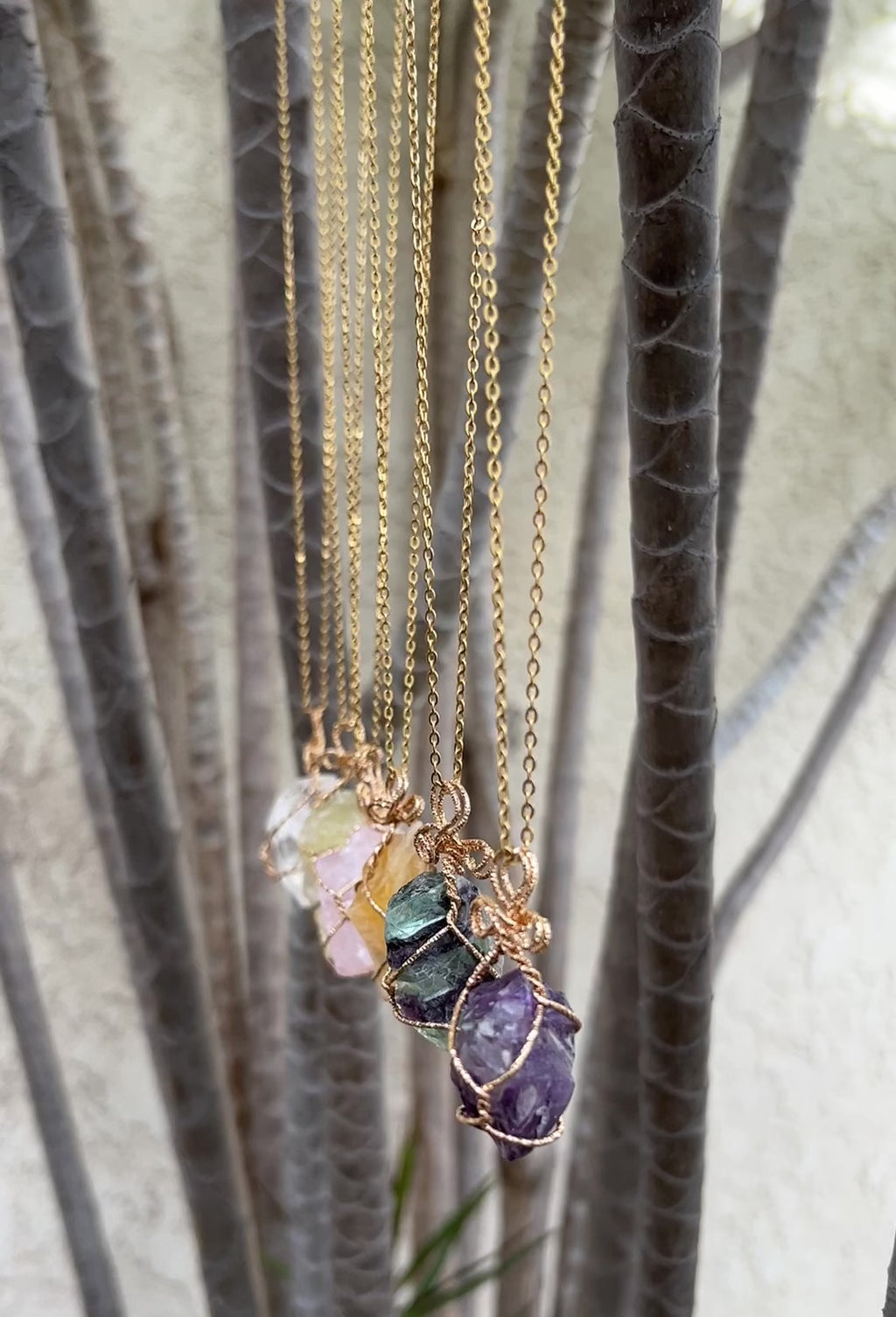 Raw Stone Crystal Necklace - LAST CHANCE/FINAL SALE