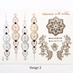 Metallic Temporary Tattoos - 6 Designs LOW STOCK! - The Songbird Collection 