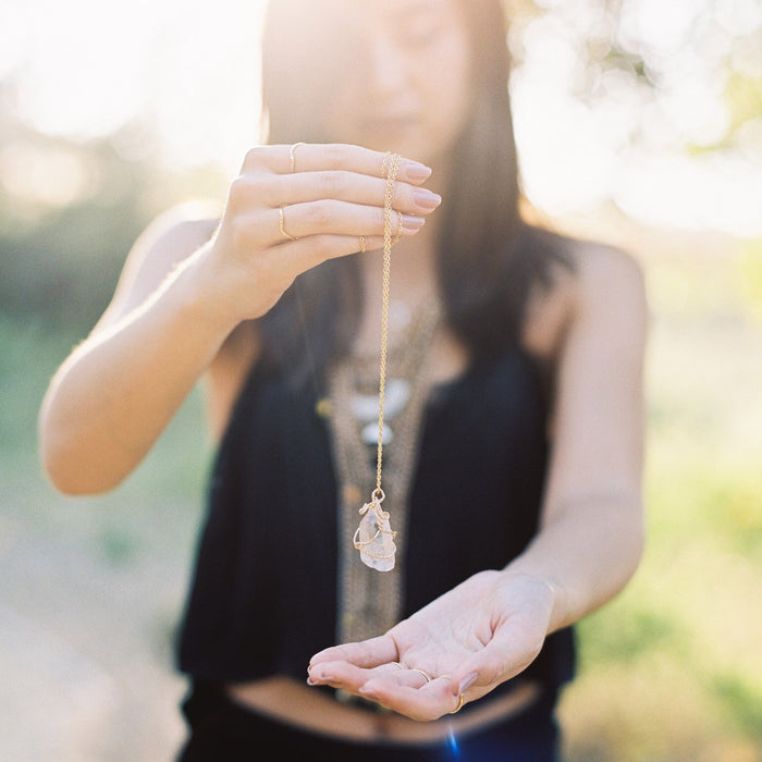 Raw Stone Crystal Necklace - 6 Colors LOW STOCK! - The Songbird Collection 