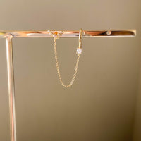 Ava Chain Link Huggie Earring-Earrings-The Songbird Collection