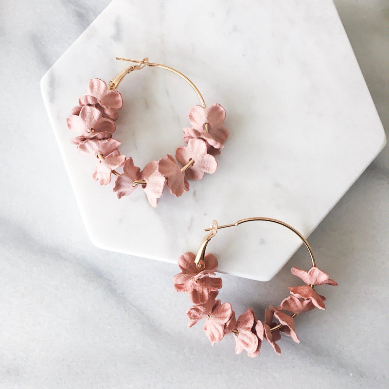 Anielle flower hoops Earrings - 4 Colors SELLING OUT!! - The Songbird Collection 