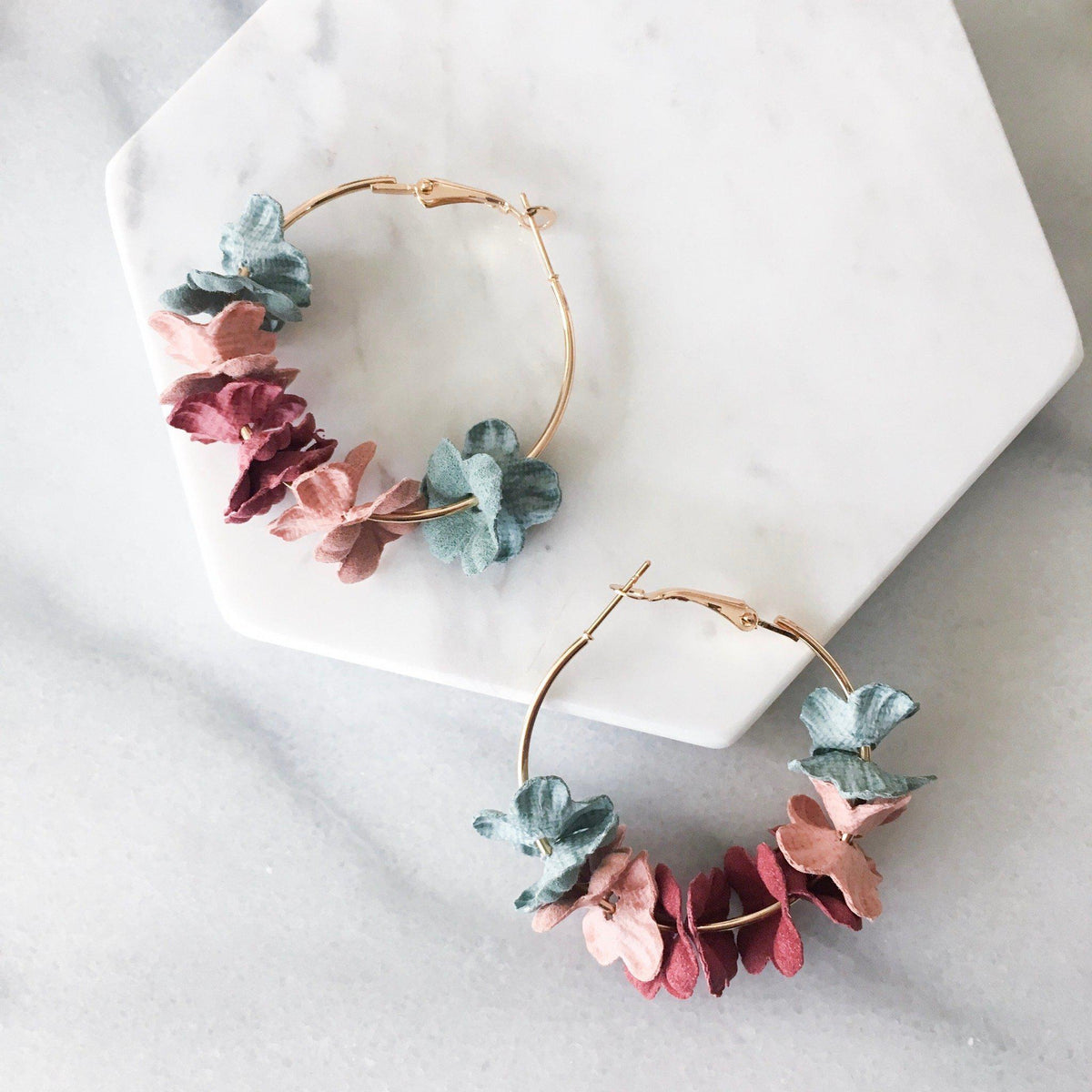 Anielle flower hoops Earrings - 4 Colors SELLING OUT!! - The Songbird Collection 