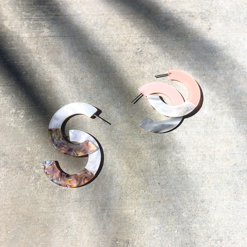 Newport Beach Acetate Earrings - The Songbird Collection 