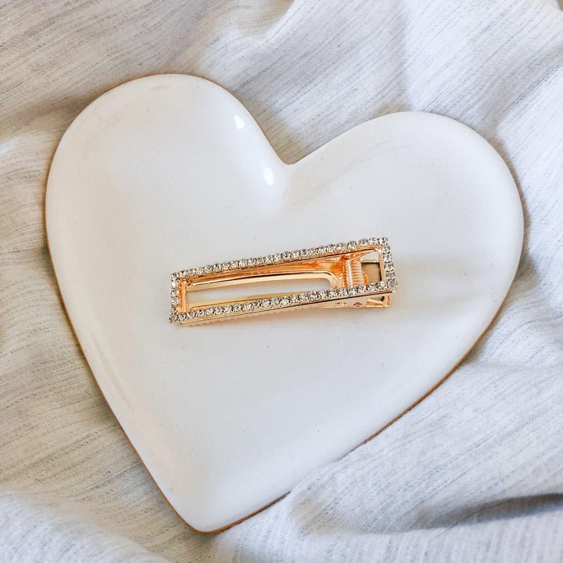 Rectangle Rhinestone Hair Clip - LAST CHANCE! Hurry, Low Stock! - The Songbird Collection 