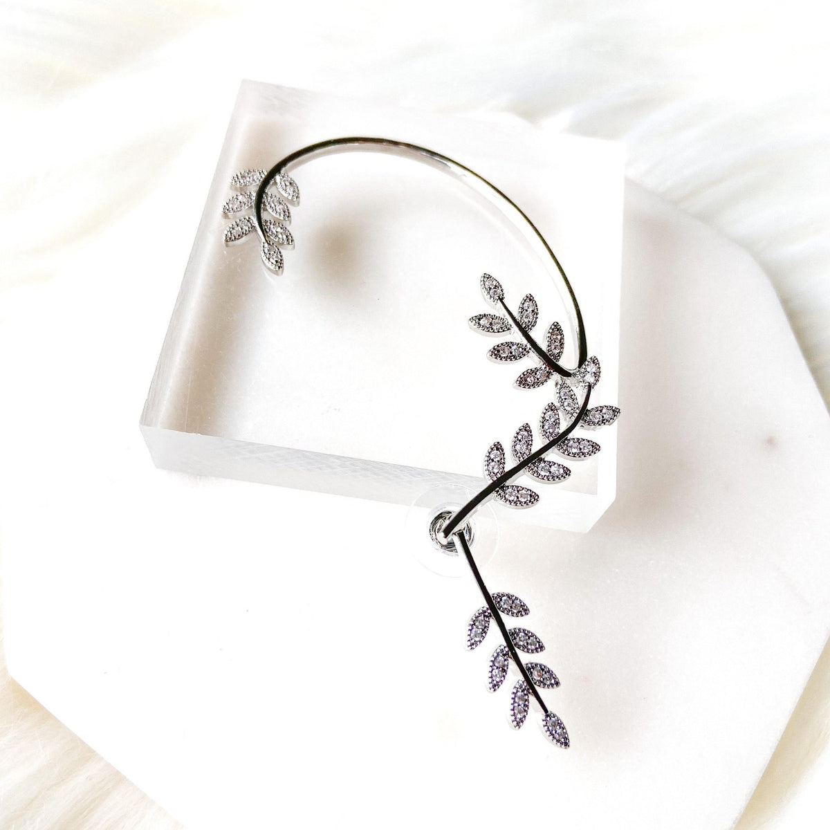Laurel Leaf Ear Hook / Ear Cuff-Earrings-The Songbird Collection