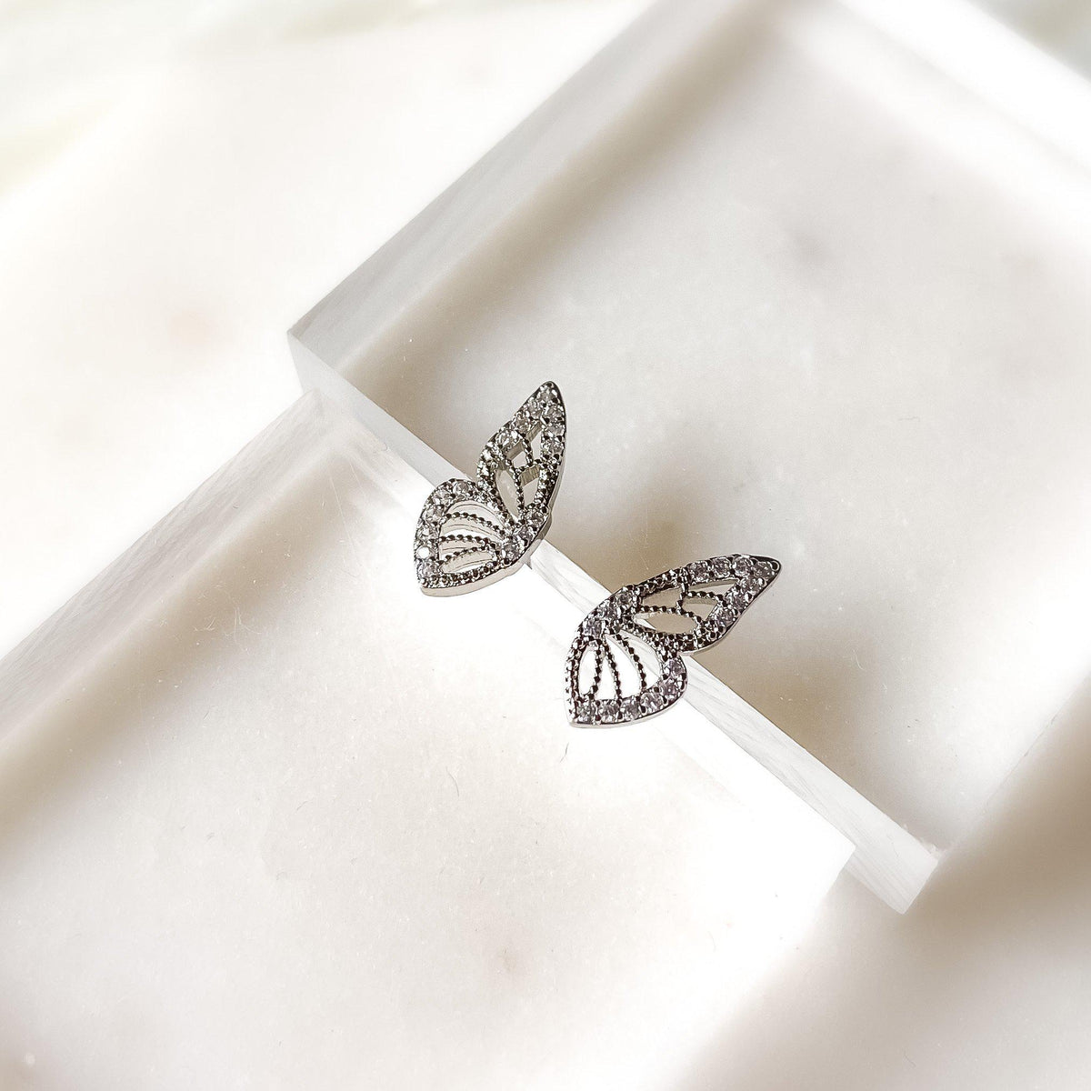 Mini Butterfly Stud Earrings - in 925 Silver too!-Earrings-The Songbird Collection