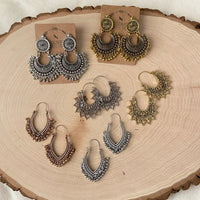 The Songbird Collection - Priya Vintage Metal Earrings 
