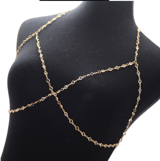 Golden Glory Body + Bra Chain – The Songbird Collection
