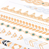 Colored Metallic Temporary Tattoos - 4 Designs of Lines and Stripes - The Songbird Collection 