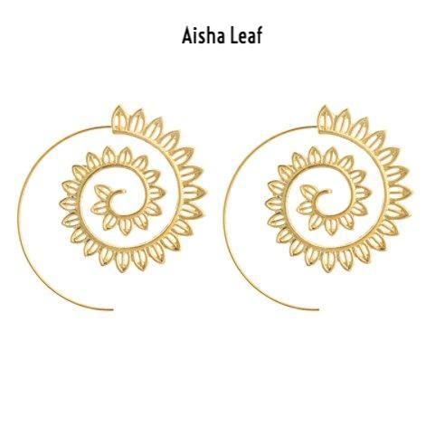 Aisha Leaf Gold - 9 LEFT