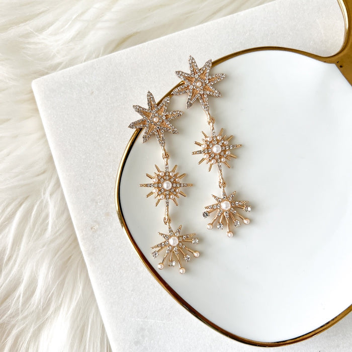 Starlight a Trois Earrings-Earrings-The Songbird Collection