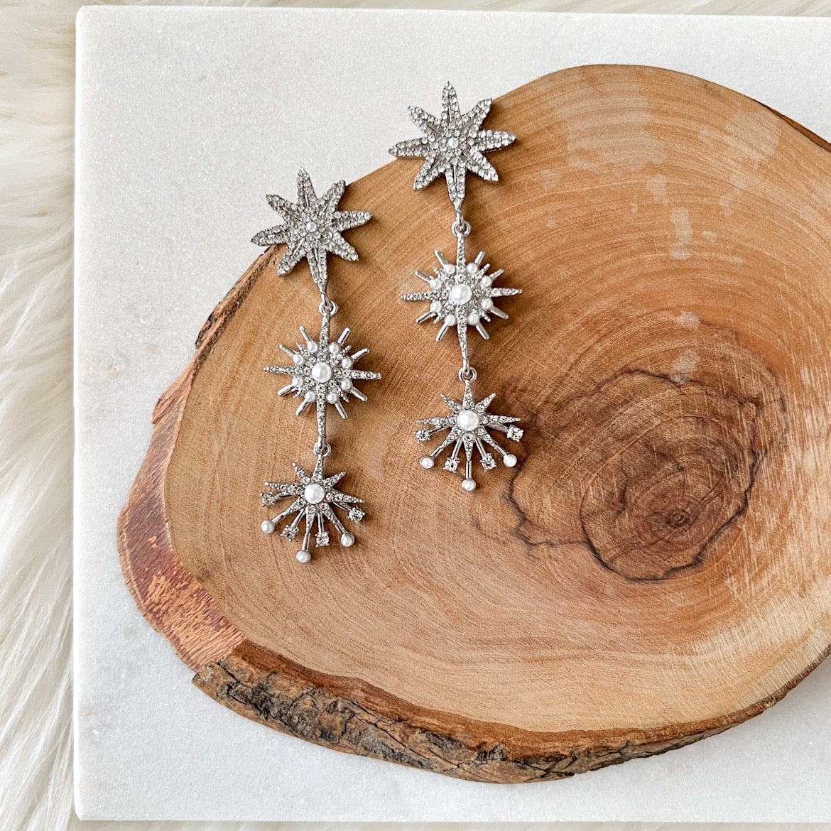 Starlight a Trois Earrings-Earrings-The Songbird Collection