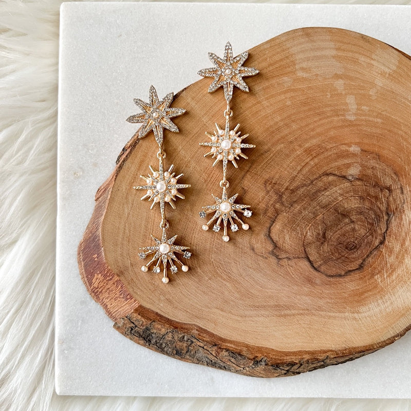 Starlight a Trois Earrings-Earrings-The Songbird Collection