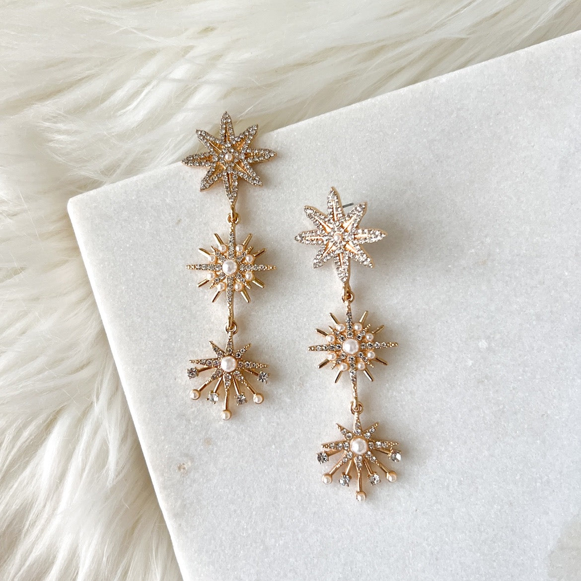 Starlight a Trois Earrings-Earrings-The Songbird Collection