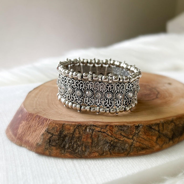 Priya Vintage Metal Bracelet - The Songbird Collection 