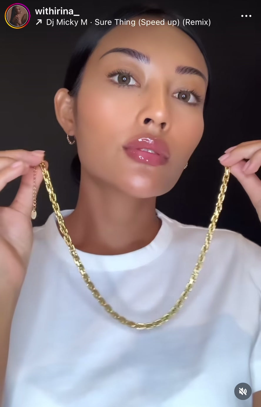 Kassia Block Chain Necklace