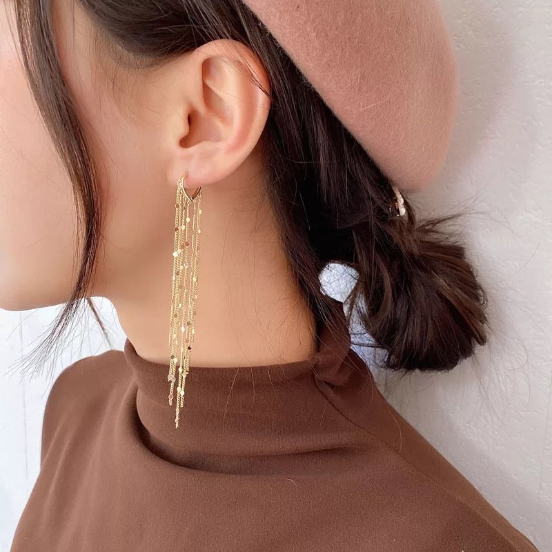 Chainfall Duster Earrings-Earrings-The Songbird Collection
