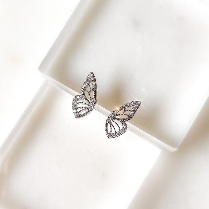 Mini Butterfly Stud Earrings - in 925 Silver too!-Earrings-The Songbird Collection