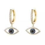 Blue Eye Huggies-Earrings-The Songbird Collection