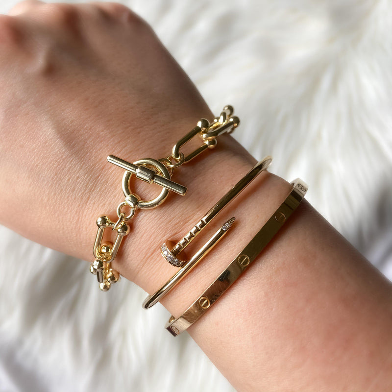 Bar-Belle Chain Link Bracelet-Bracelets-The Songbird Collection