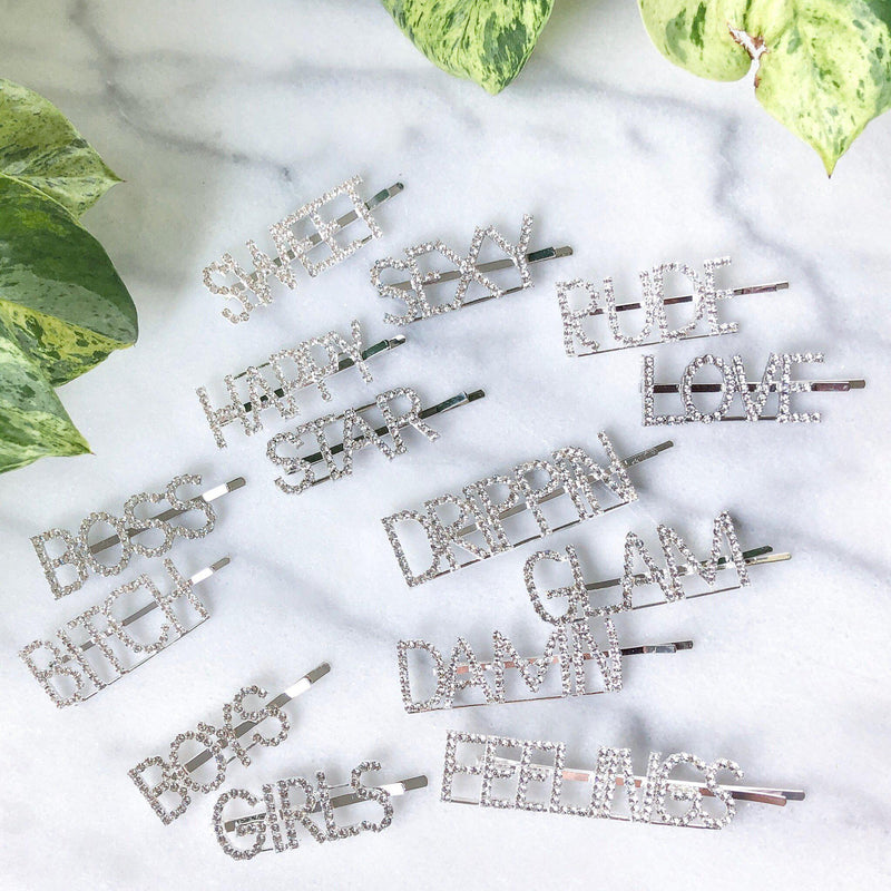 DAMN DRIPPIN GLAM Rhinestone Hair Pins - OVER 2️⃣0️⃣ words LAST CHANCE! - The Songbird Collection 