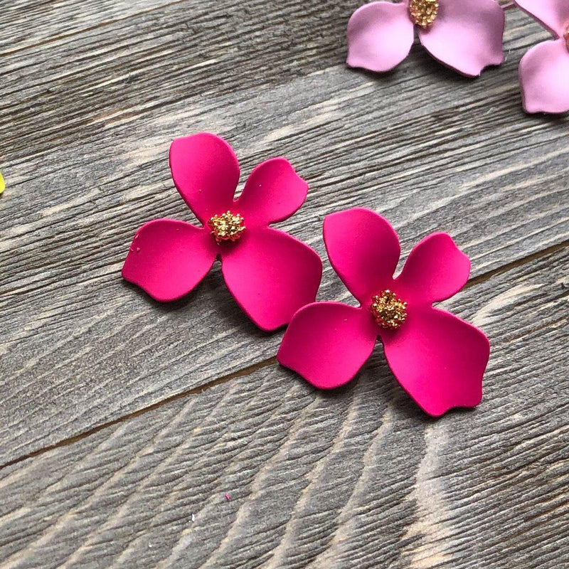 Mini Miami Flower Earrings - 12 Colors LOW STOCK! - The Songbird Collection 