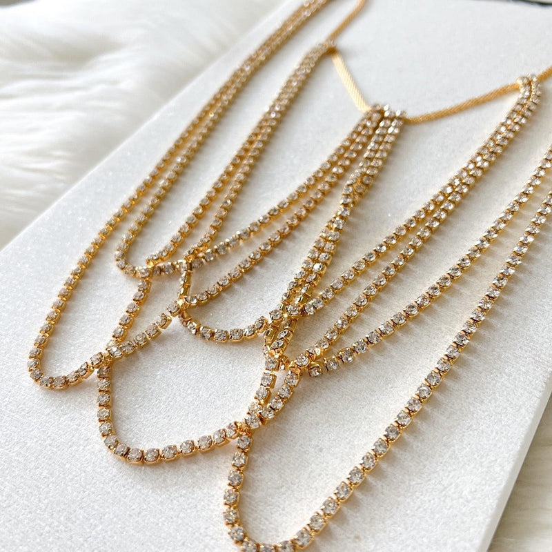 Drippin Glam Rhinestone Leg Chain - The Songbird Collection 