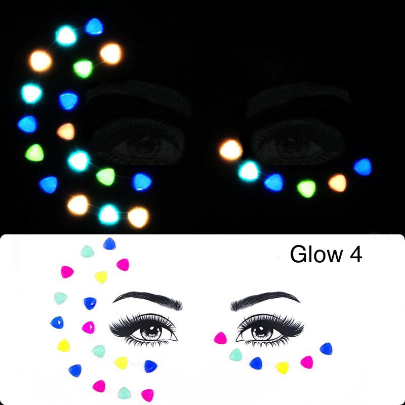 Glow in the Dark Face Gems - 14 NEW Designs for 2020! - The Songbird Collection 