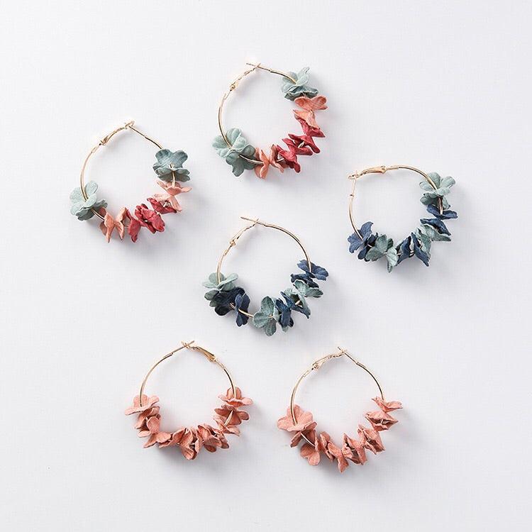 Anielle flower hoops Earrings - 4 Colors SELLING OUT!! - The Songbird Collection 