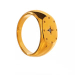 North Star Signet Ring-Rings-The Songbird Collection