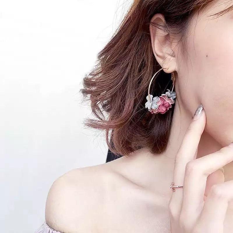 Anielle flower hoops Earrings - 4 Colors SELLING OUT!! - The Songbird Collection 