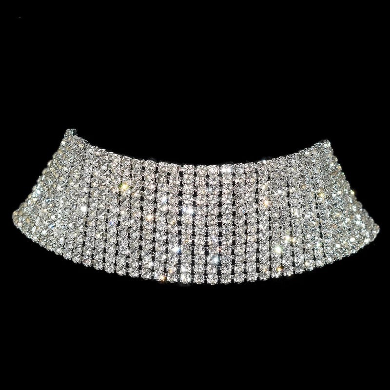 Reina Rhinestone Choker - 4 Sizes! - The Songbird Collection 