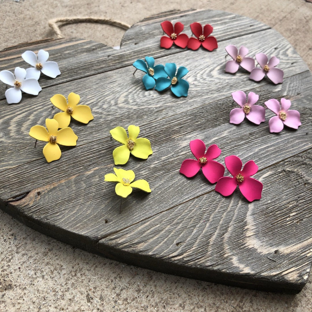 Mini Miami Flower Earrings - 12 Colors LOW STOCK! - The Songbird Collection 