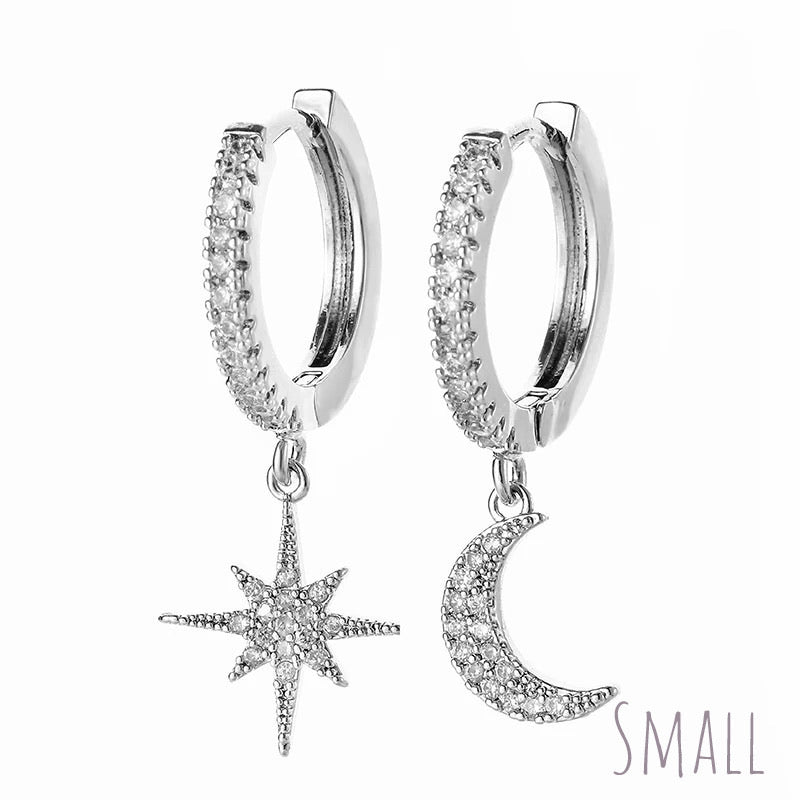 SMALL Silver (Studded Hoops) - 5 LEFT
