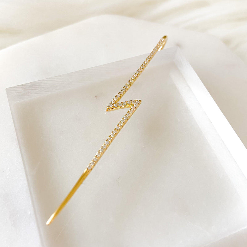 Lightning Ear Hook / Ear Cuff-Earrings-The Songbird Collection