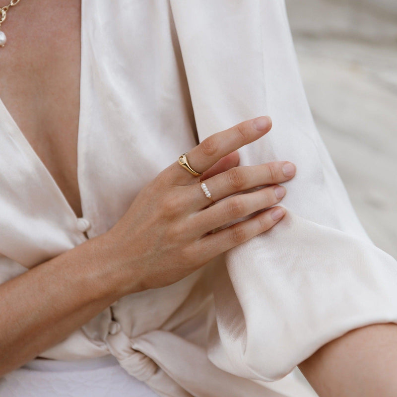 Amerie Freshwater Pearl Beads Ring-Rings-The Songbird Collection