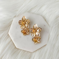 Hibiscus Flower Drop Earrings - LAST CHANCE!