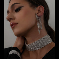 Reina Rhinestone Choker - 4 Sizes-Necklaces-The Songbird Collection