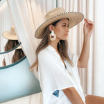 St. Tropez Statement Earrings - Brown & White! LOW STOCK! - The Songbird Collection 