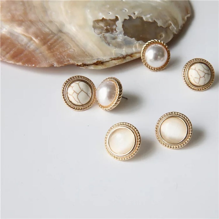 Embrace Pearly Stud Earrings - The Songbird Collection 