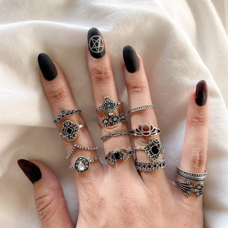 Black Ring Sets - Choose from 3 Sets! - The Songbird Collection 