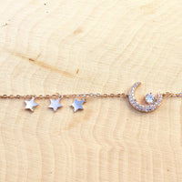 Moon and Stars Charm Bracelet - LOW STOCK! - The Songbird Collection 