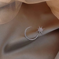 Twinkle Star & Moon Asymmetric Stud Earrings - Fan Fav! RESTOCKED!! - The Songbird Collection 