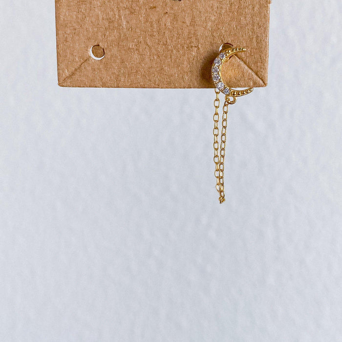 Cielo Chain Huggie Earrings-Earrings-The Songbird Collection